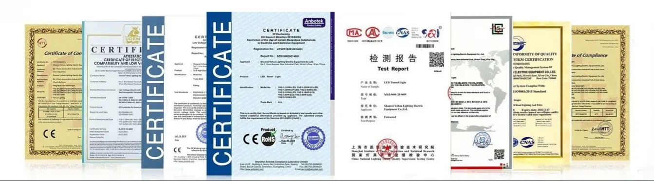 Certifications of Yahua Lighting.webp